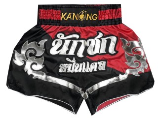 Personalise Red Muay Thai Shorts : KNSCUST-1195